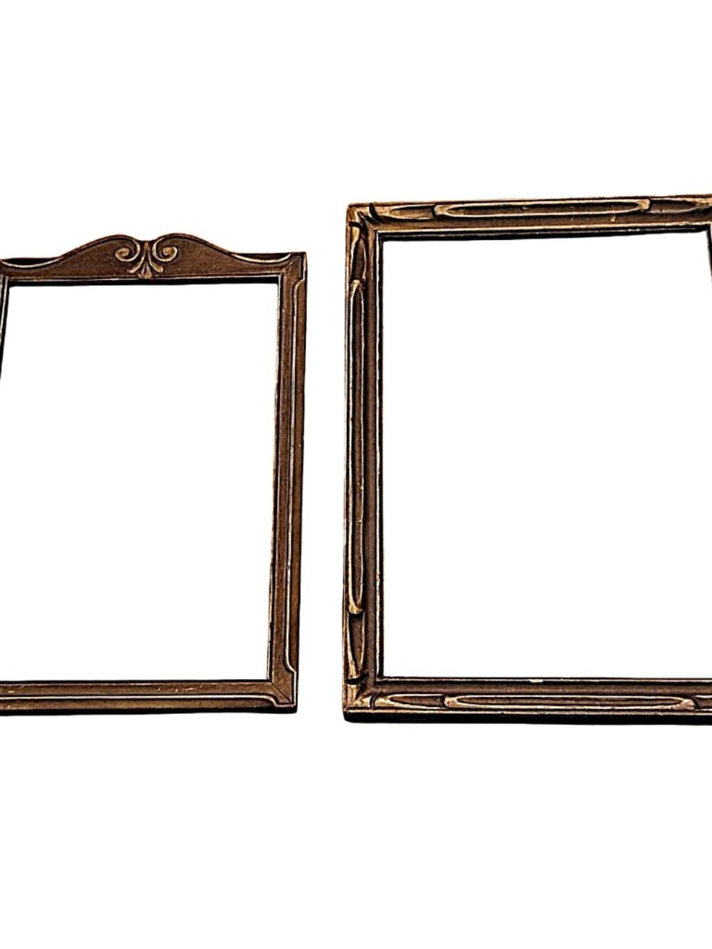 Two Vintage Antique? Carved Wooden Victorian Picture Frames Perfect